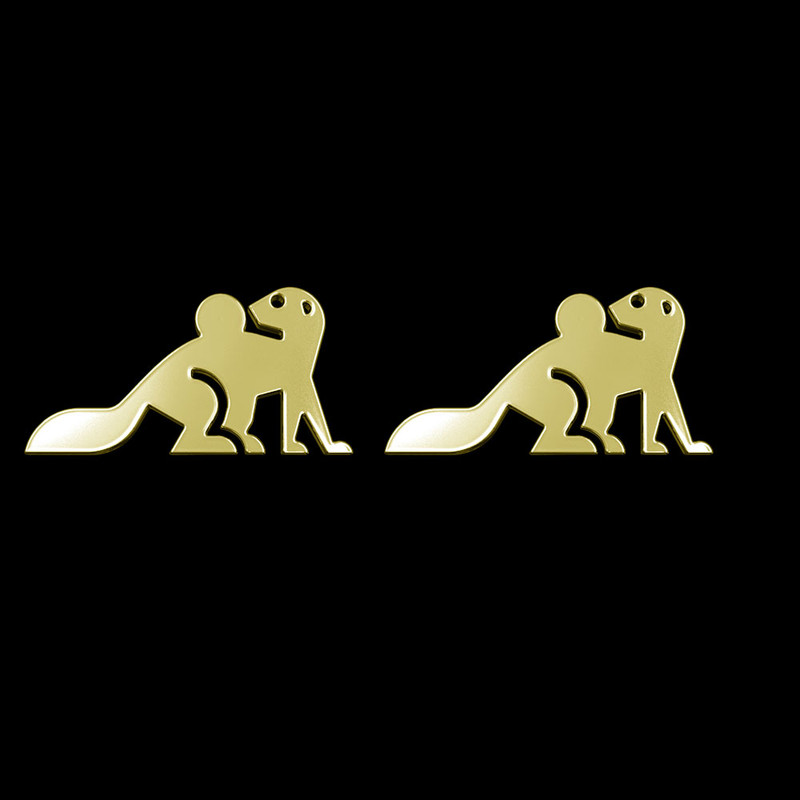 گوشواره طلا 18 عیار زنانه مدوپد مدل سمور کد GA1-16070