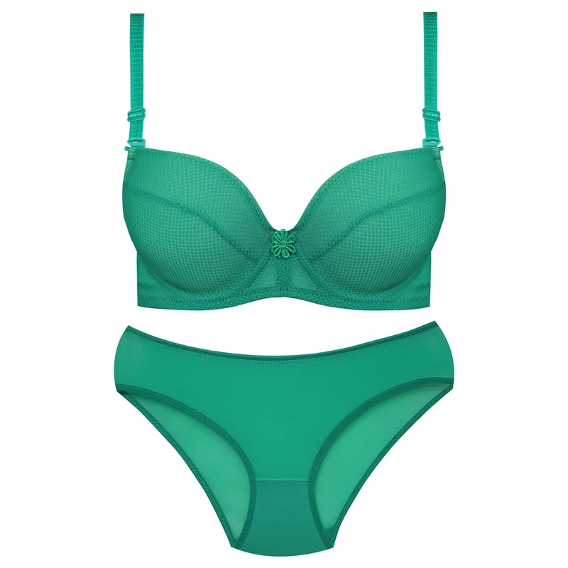 ست شورت و سوتین زنانه لنا مدل فنردار بند متحرک کاپ اسفنجی کد 4961