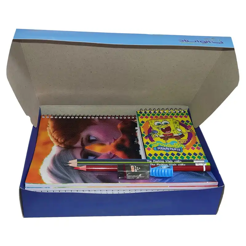 بسته لوازم التحریر الو استاد مدل میرال 6 دخترانه مجموعه 11 عددی