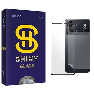 Atouchbo Shiny Screen Protector For Xiaomi  Poco C65 With Back Protector