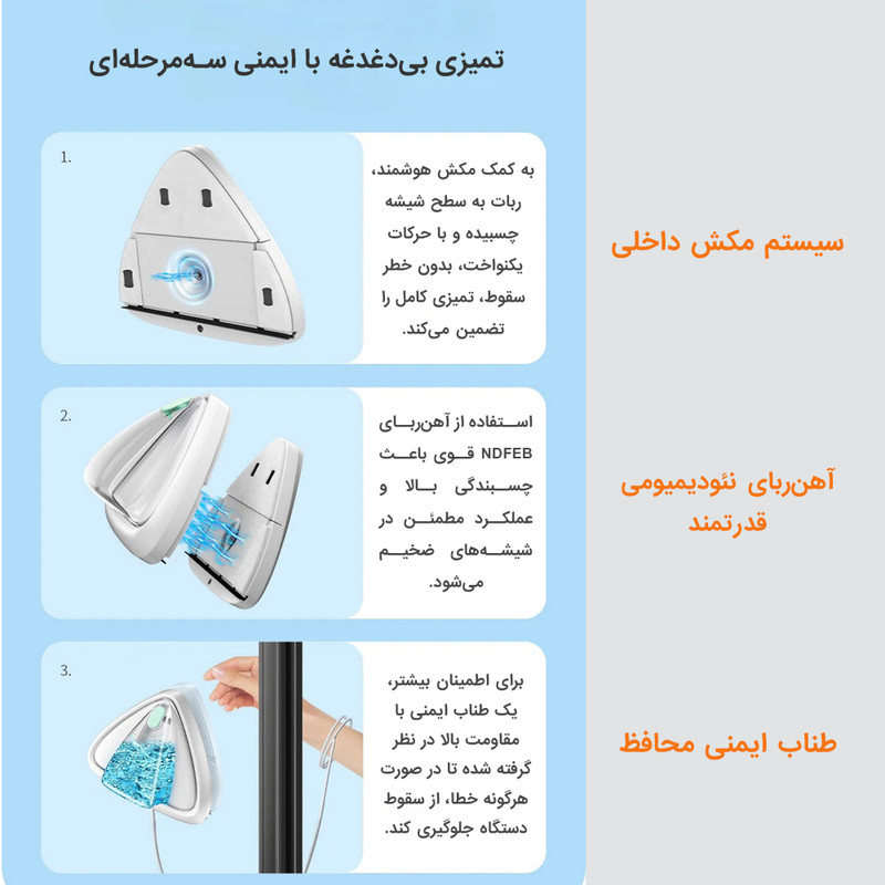 شیشه پاک کن مغناطیسی استرانگ مدل Thickness 20-30mm