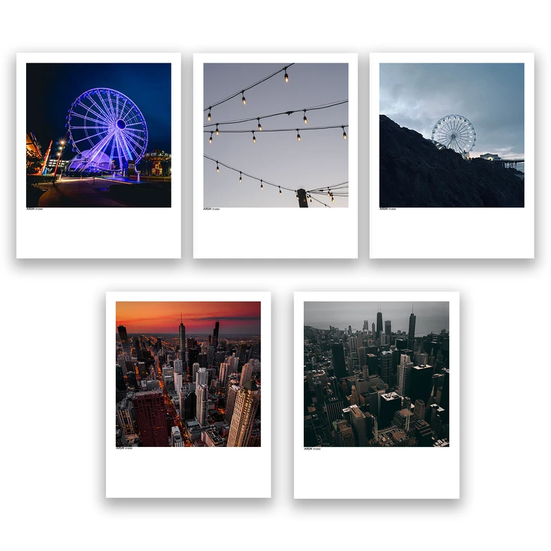 آویز تزیینی عرش مدل فانتزی منظره شهر کد Asa592 مجموعه پنج عددی