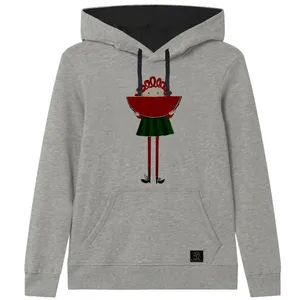 هودی دخترانه 27 مدل دختر هندوانه ای کد V26 رنگ طوسی