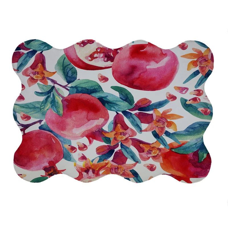 پادری مدل دالبر طرح انار کد 6354 سایز 80x110 سانتی متر 