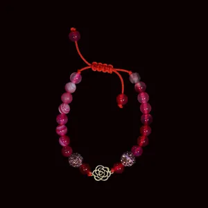 دستبند طلا 18 عیار زنانه الن نار طرح گل رز