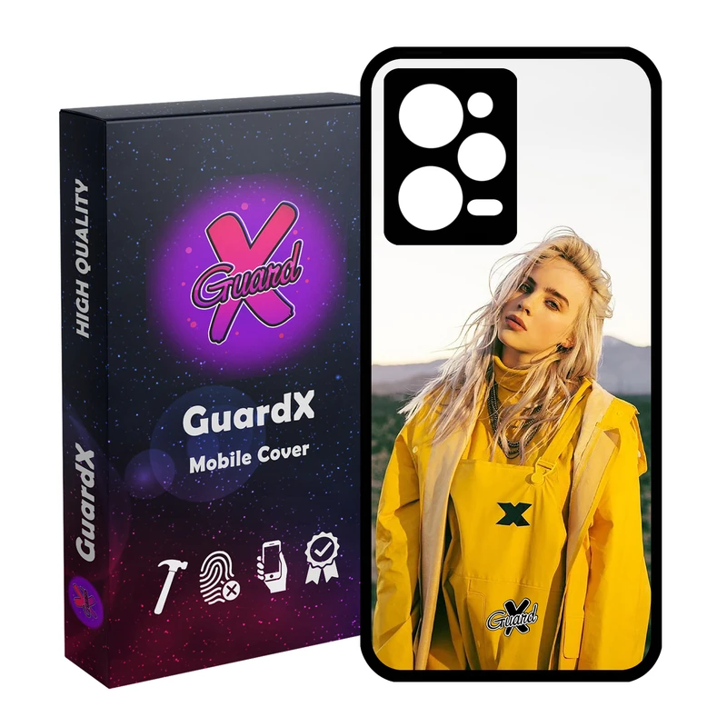کاور گارد ایکس طرح Billie Eilish مدل Glass10227 مناسب برای گوشی موبایل شیائومی Redmi Note 12 Pro 5G/Poco X5 Pro 5G/Note 12 Pro Pro speed