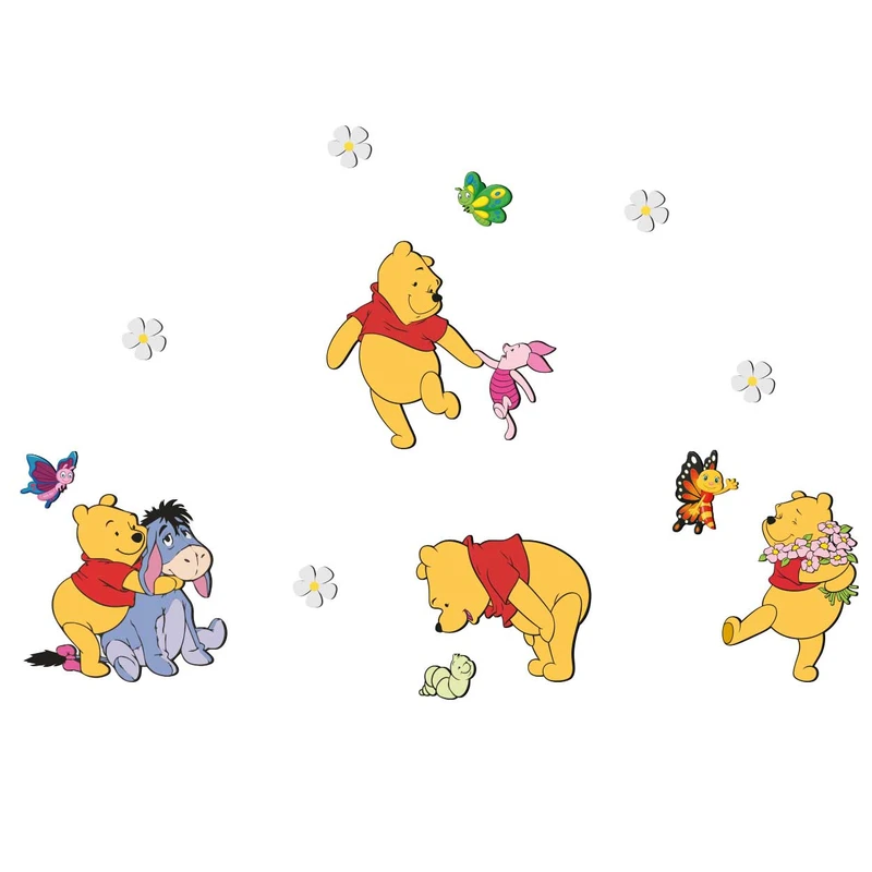 استیکر چوبی کودک باروچین مدل پو و دوستان کد 1336 مجموعه 14 عددی