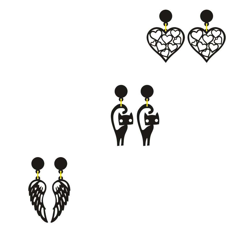 گوشواره دخترانه کد 313 مجموعه 3 عددی