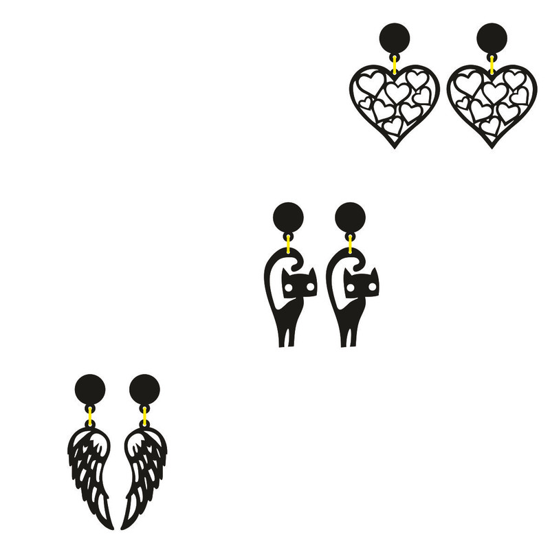 گوشواره دخترانه کد 313 مجموعه 3 عددی