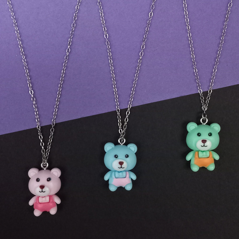 گردنبند دخترانه مدل عروسکی طرح خرس گردنبند دخترانه مدل عروسکی طرح خرس