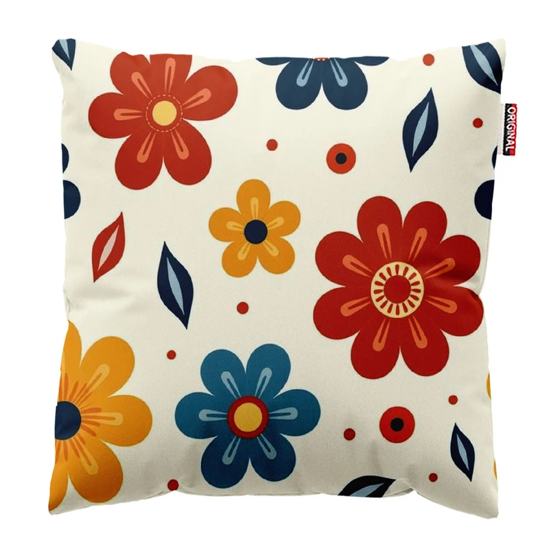 کوسن پاد آفرین طرح گل کد 2384 سایز 30*30 سانتی متر