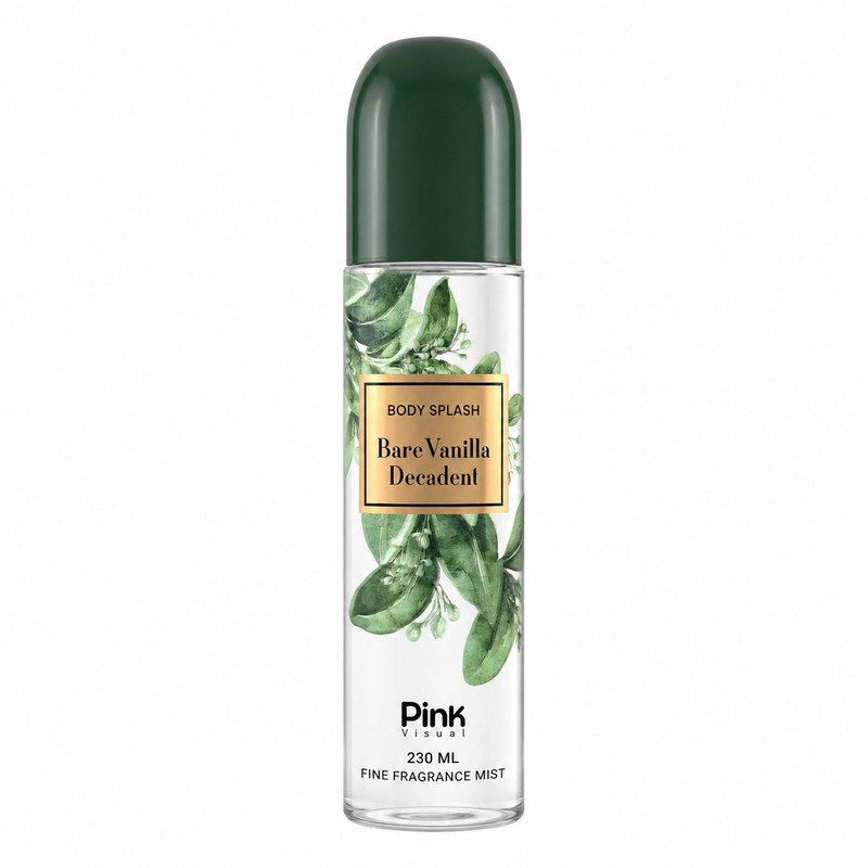 بادی اسپلش زنانه پینک ویژوآل مدل Bare Vanilla Decadent با رایحه خنک و شیرین حجم 230 میلی لیتر