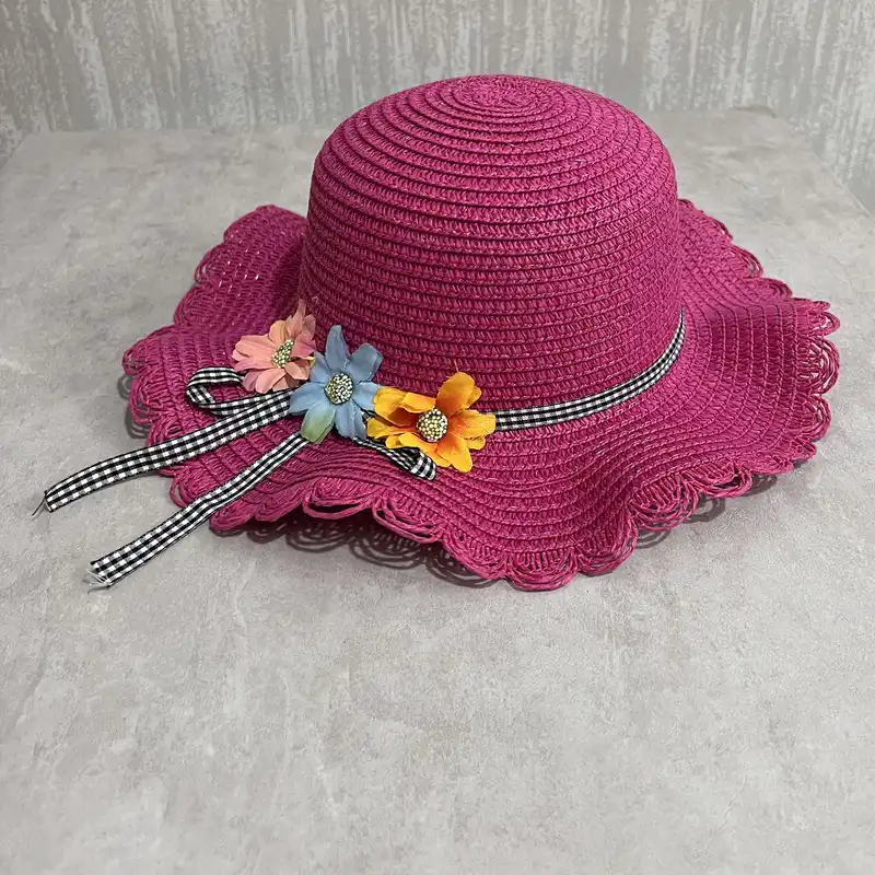 کلاه حصیری بچگانه مدل نازنین کد SR K 77