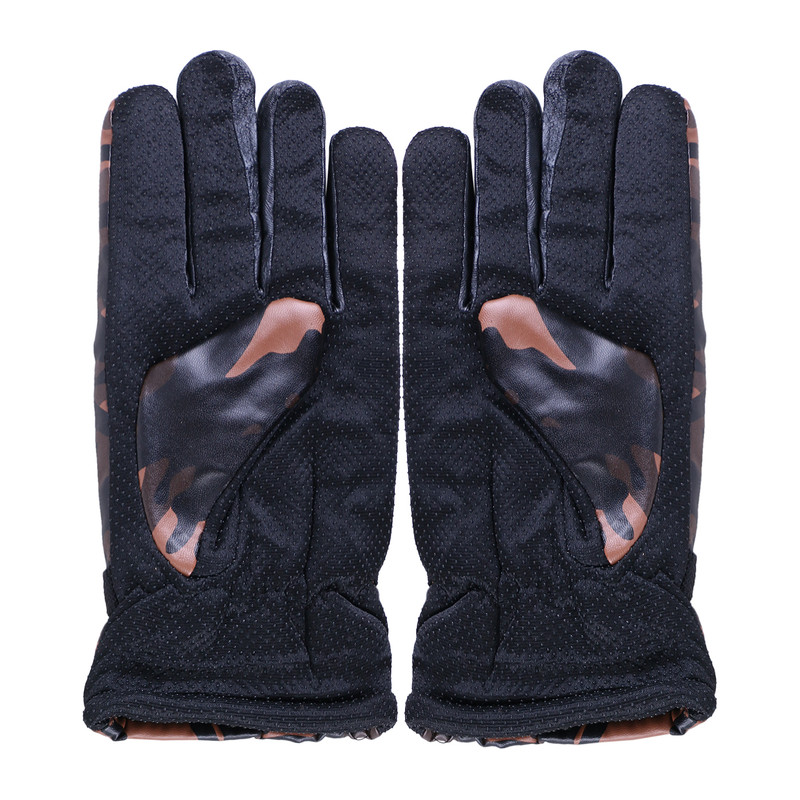 دستکش موتور سواری مدل چرم مصنوعی داخل خز