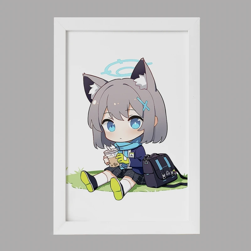 تابلو خندالو مدل بازی آرشیو آبی (Blue Archive) کد 34330