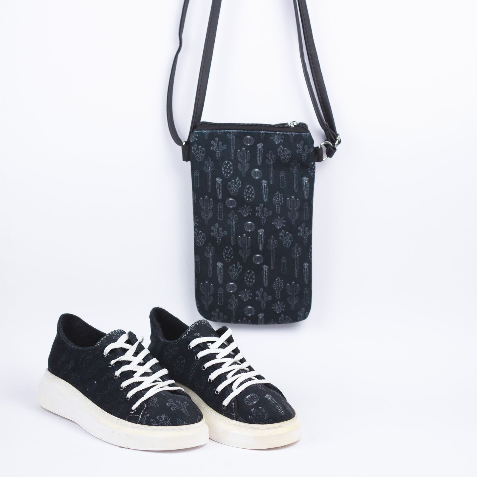 ست کیف و کفش زنانه مدل کاکتوس کد bllack -  - 5