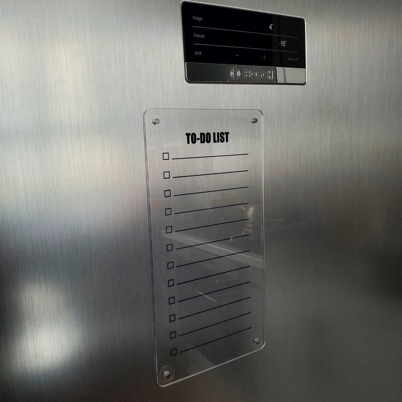 تخته وایت برد مدل چک لیست روزانه سایز 12*23 سانتیمتر