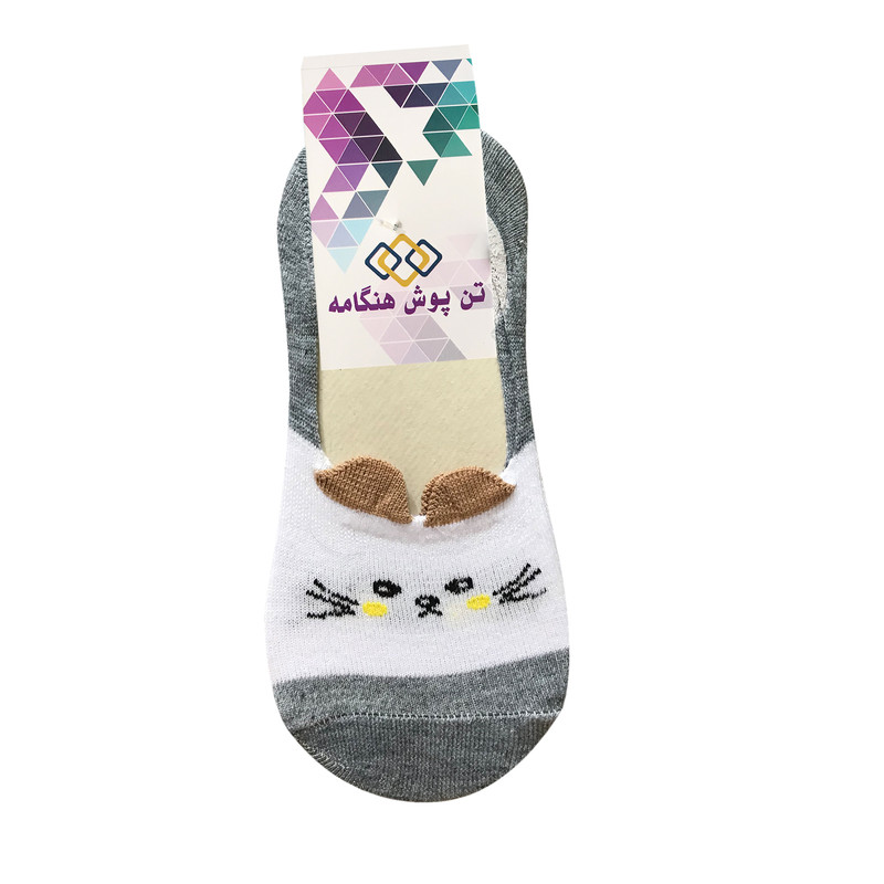 جوراب نوزادی تن پوش هنگامه مدل کالجی گربه کد Z
