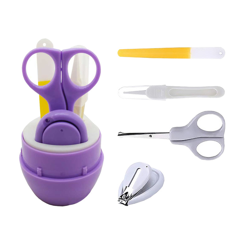 ست ناخن گیر کودک مدل تخم مرغی بسته 4 عددی