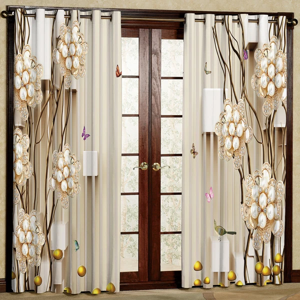 پرده مدل مخمل پانچی کد 6510 سایز 280x140 سانتی متر