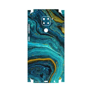 MAHOOT Turquoise marblewith golden streaks-FullSkin Cover Sticker for Xiaomi Redmi 10X