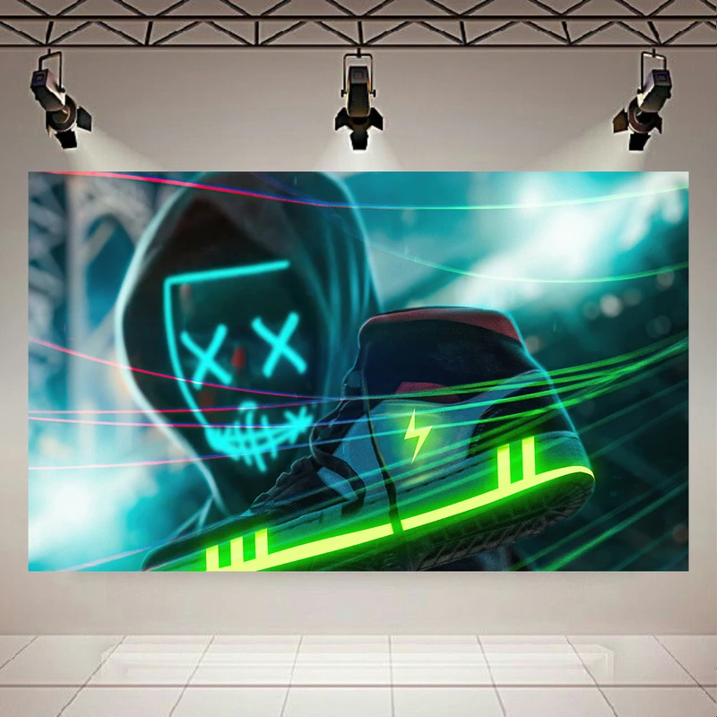 استیکر طرح کفش نئون مدل Sneaker Guy کد AR1201