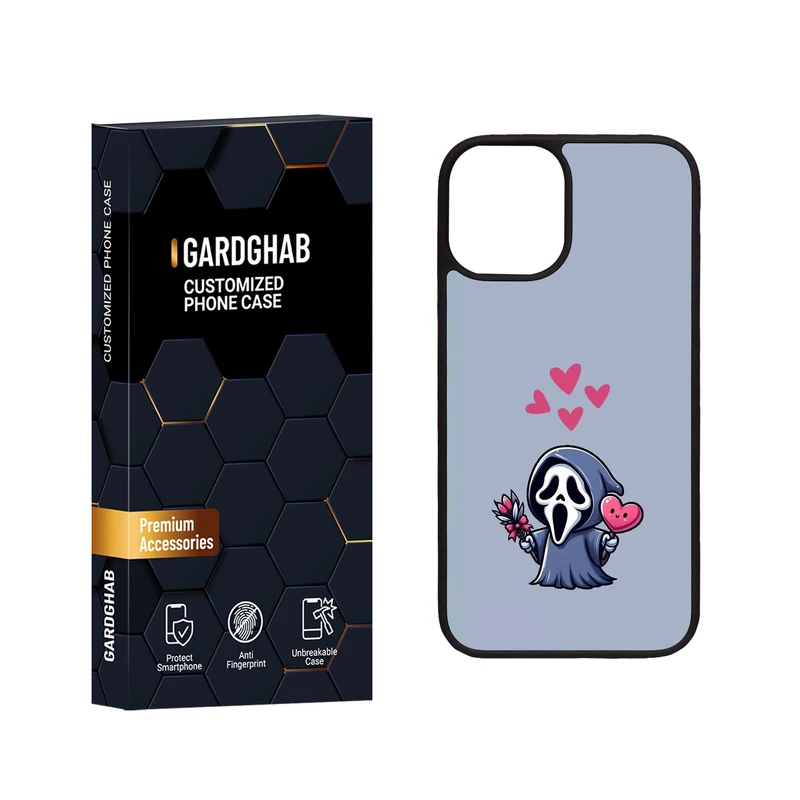 کاور گارد قاب مدل دور ژله ای پشت گلس فانتزی مناسب برای گوشی موبایل اپل iPhone 12 Mini