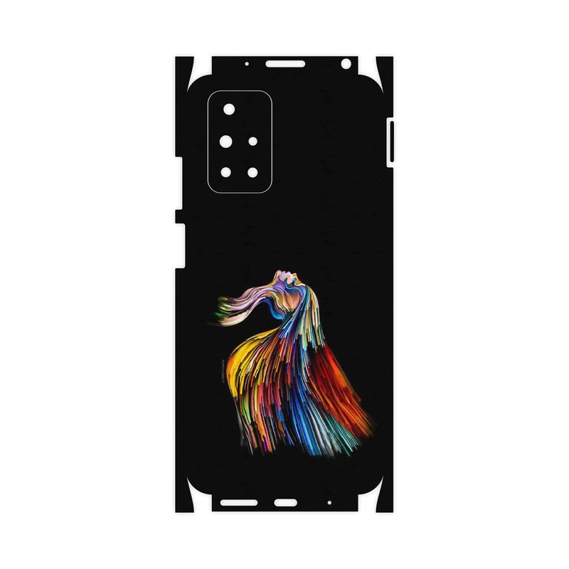 برچسب پوششی ماهوت مدل Rainbow Hair Digital Art-FullSkin مناسب برای گوشی موبایل شیائومی Redmi 10 Prime