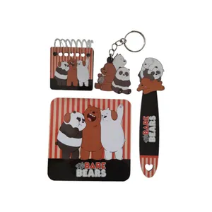 بسته لوازم تحریر طرح خرس های کله فندقی کد 018 بسته ۴ عددی