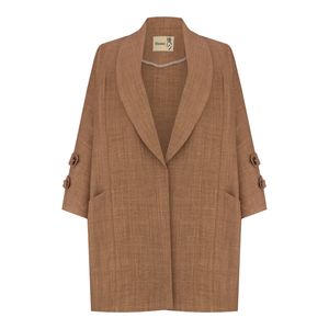 مانتو زنانه السانا کد 222051 رنگ دارچینی