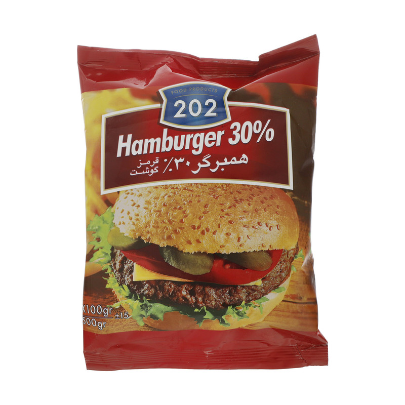همبرگر 30 درصد گوشت قرمز 202 - 500 گرم