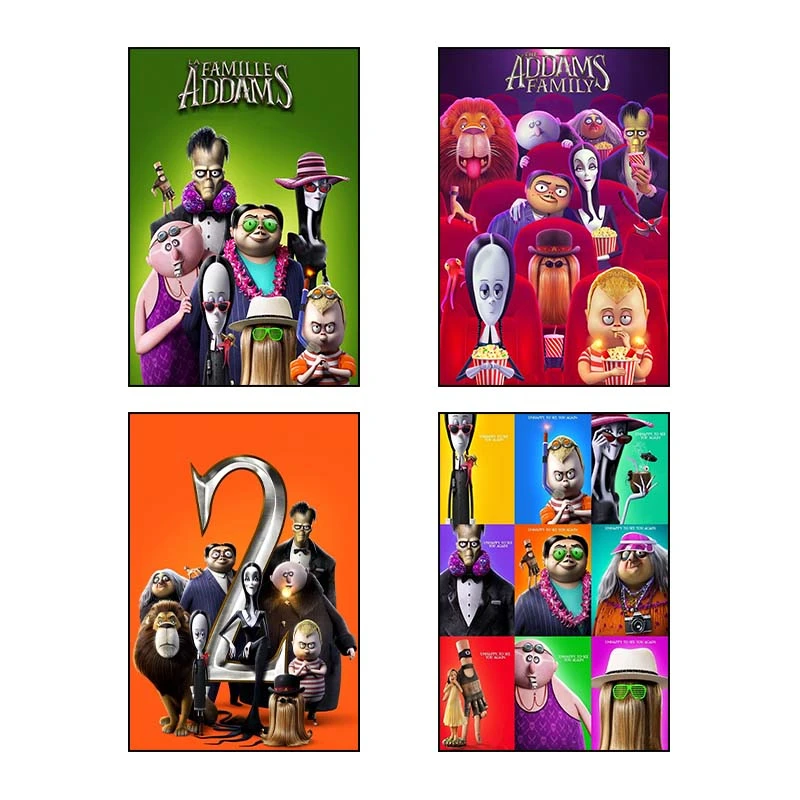  تابلو شاسي کارنيکا طرح The Addams Family کد 62323 مجموعه 4 عددی