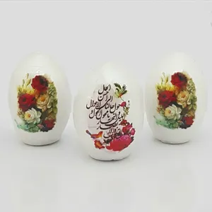 تخم مرغ تزیینی هفت سین طرح گل کد FF002