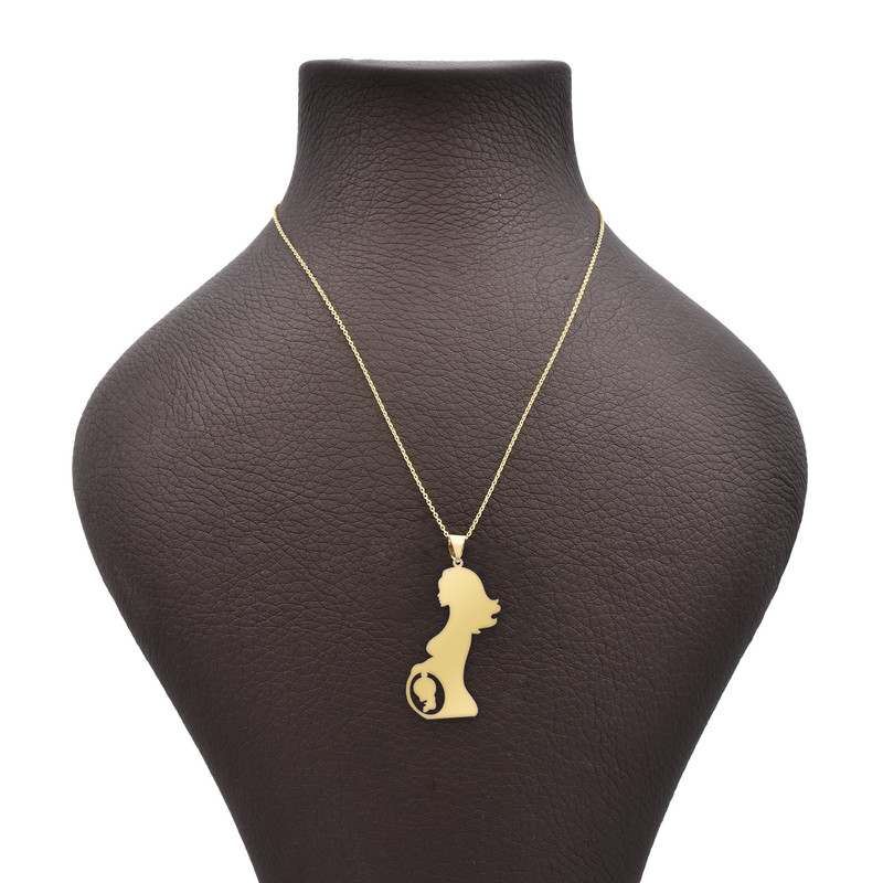 گردنبند طلا 18 عیار زنانه شمیم گلد گالری مدل مادر باردار MZ265