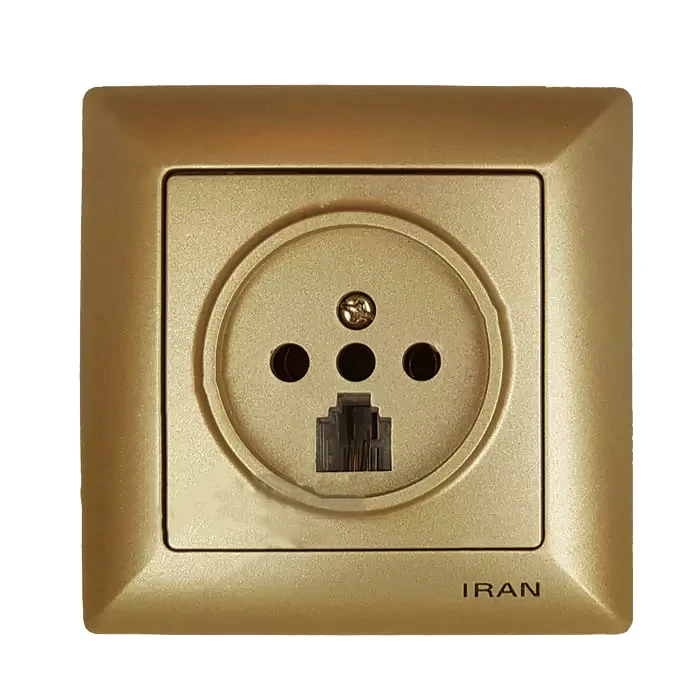 پریز تلفن دوکاره ایران الکتریک مدل الیزه