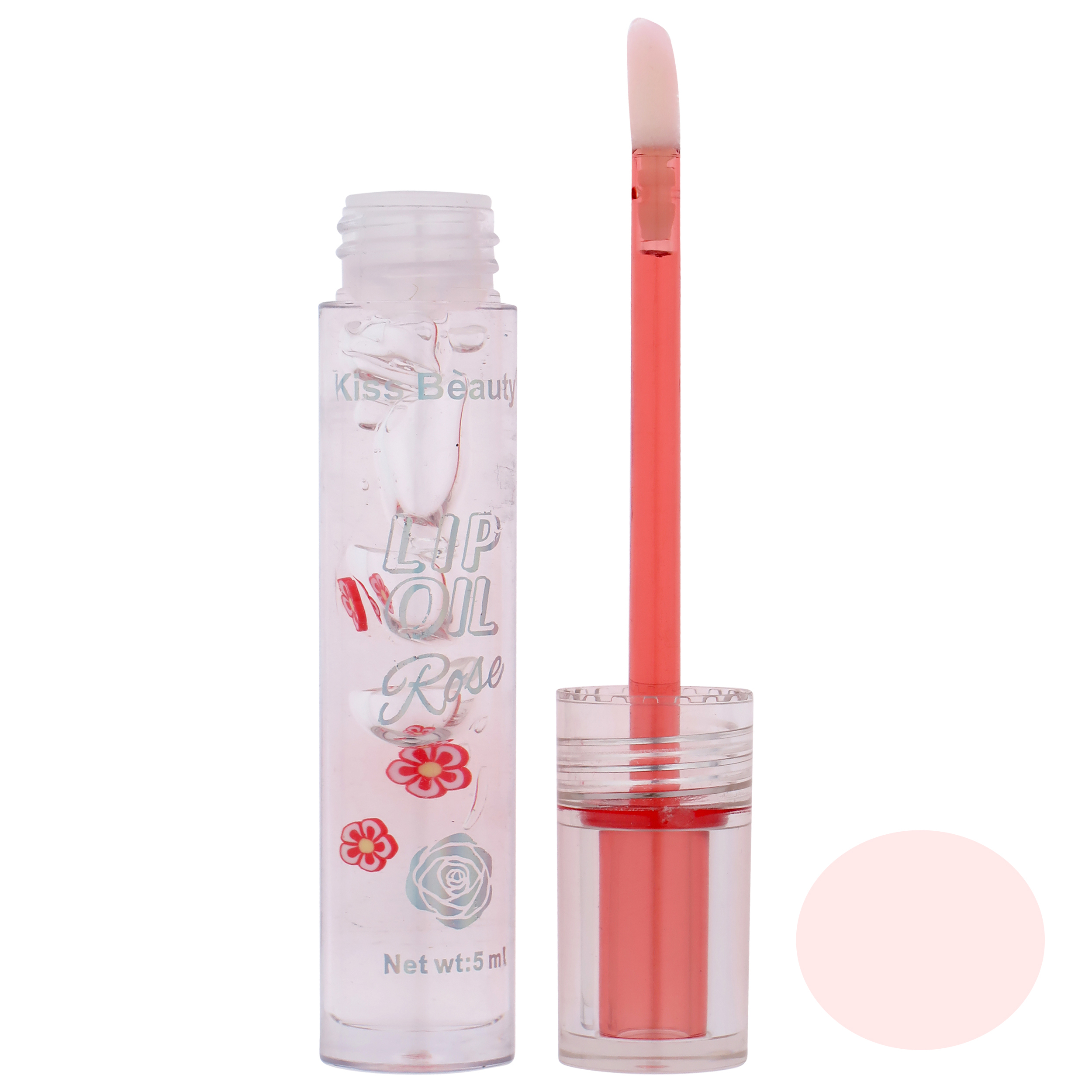 برق لب مایع کیس بیوتی مدل Lip oil Rose شماره 02