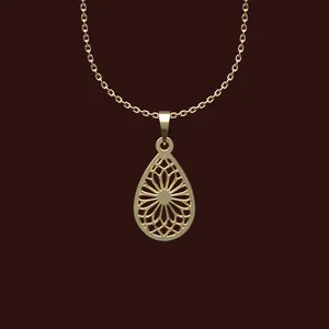 گردنبند طلا 18 عیار زنانه مدوپد مدل هندسی کد W2-1-1031