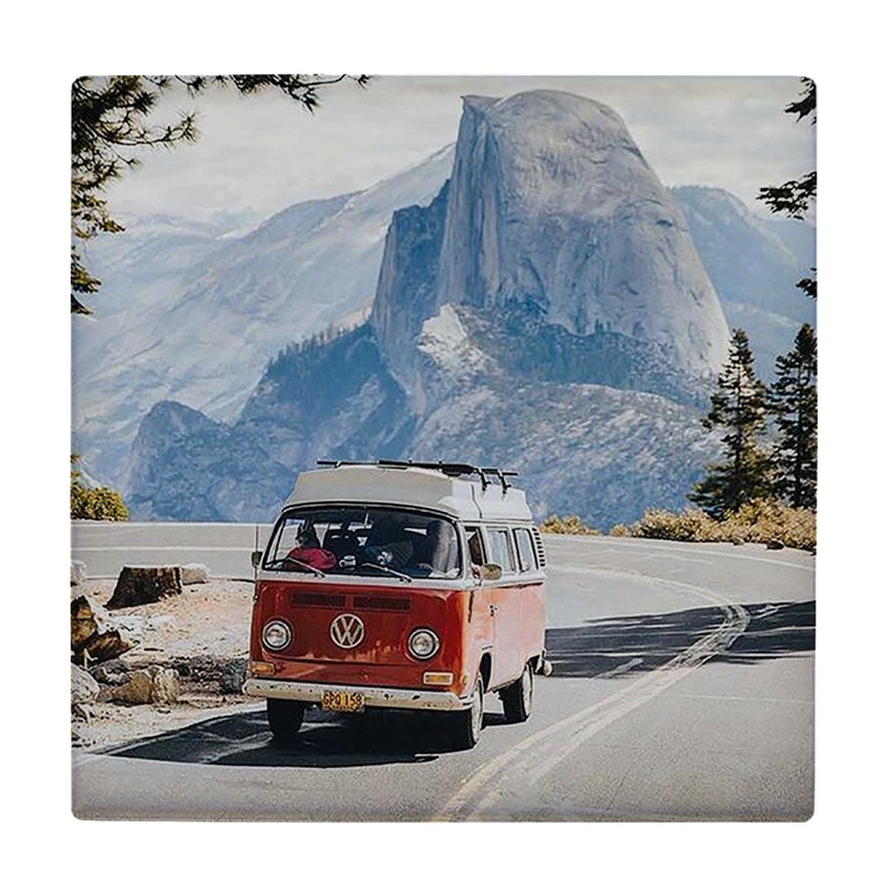  زیر لیوانی  طرح فولکس واگن در جاده کوهستانی کد    5923180_4552