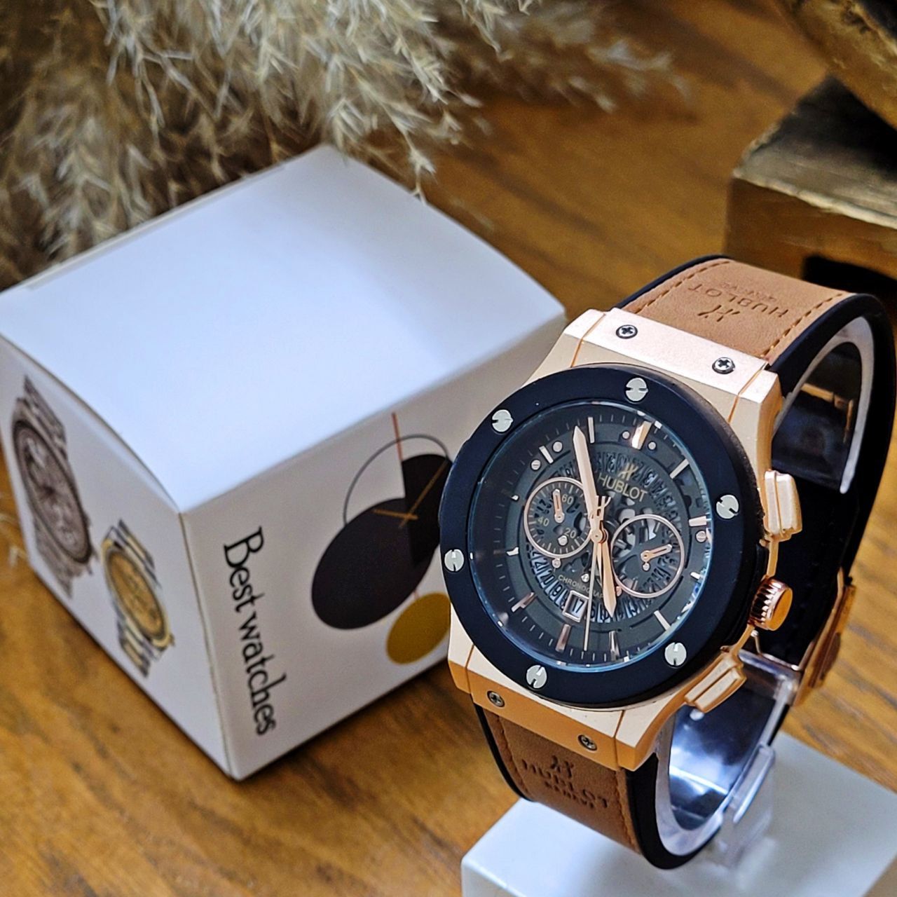 ساعت مچی عقربهای مردانه مدل اسکلتون رینگدار grroz - - 5