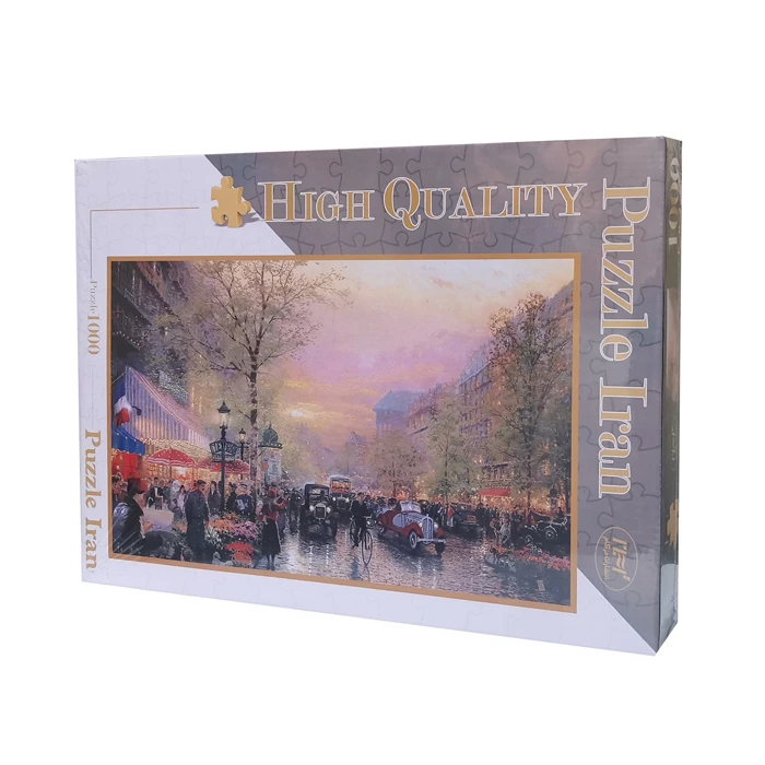 پازل 1000 تکه پازل ایران مدل غروب خیابان پاریس مناسب برای بزرگسالان