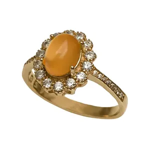 انگشتر نقره زنانه مدل 004-1 عقیق یمن