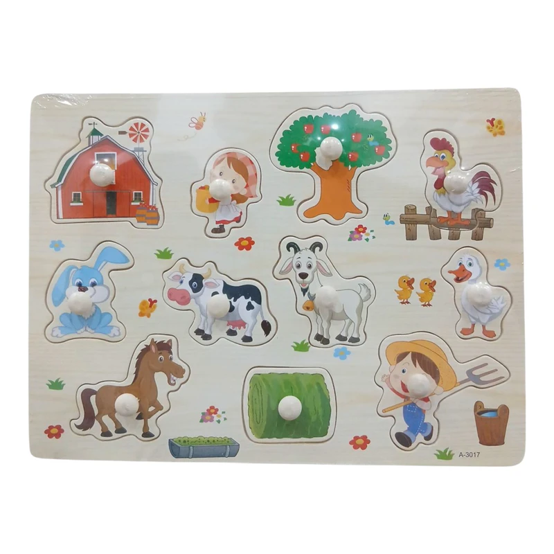 پازل آموزشی مدل جورچین برشی طرح مزرعه کد 3017