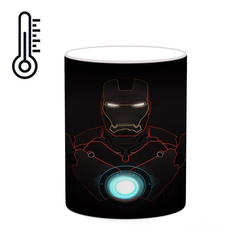 ماگ حرارتی کاکتی مدل مرد آهنی Iron Man کد mgh39106
