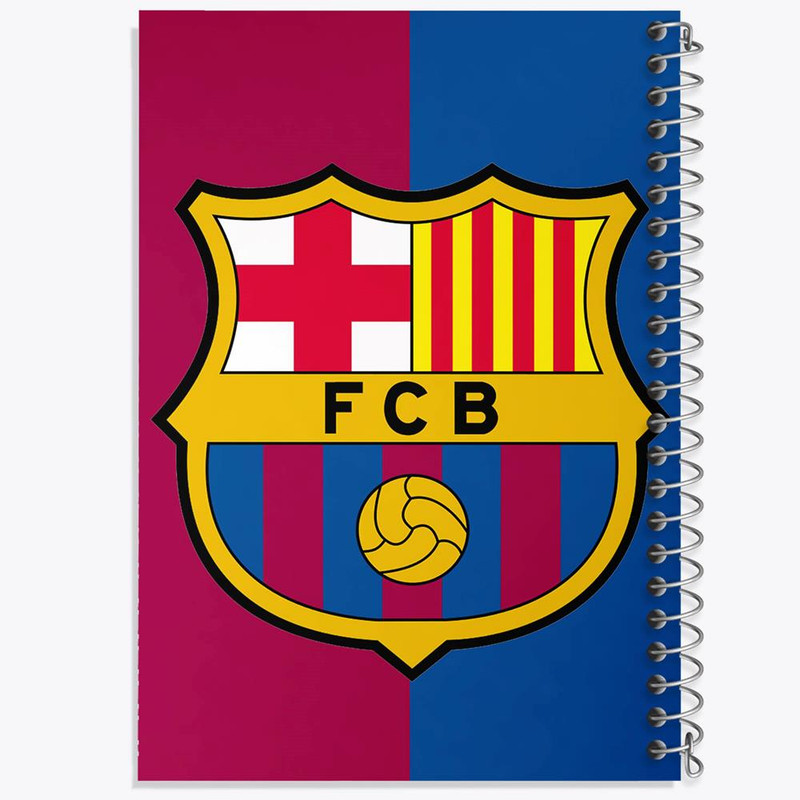دفتر مشق 100 برگ خندالو طرح باشگاه بارسلونا FC Barcelona کد 2094