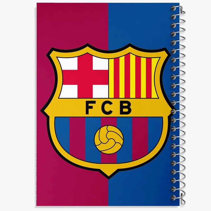 دفتر ژورنال نویسی 50 برگ خندالو مدل نقطه ای طرح باشگاه بارسلونا FC Barcelona کد 2094