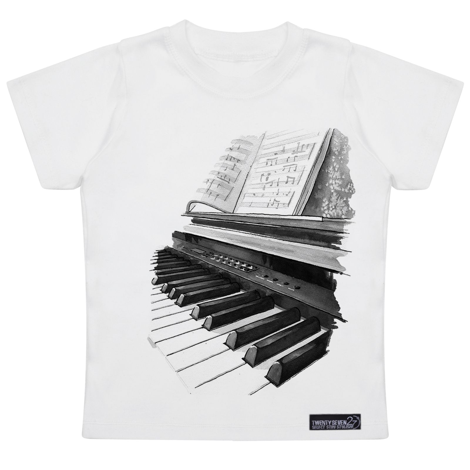 تی شرت آستین کوتاه پسرانه 27 مدل Digital Piano کد MH955 -  - 1