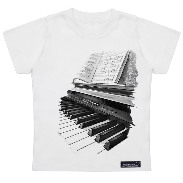تی شرت آستین کوتاه پسرانه 27 مدل Digital Piano کد MH955