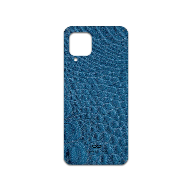 برچسب پوششی ماهوت مدل Blue-Crocodile-Leather مناسب برای گوشی موبایل سامسونگ Galaxy F22