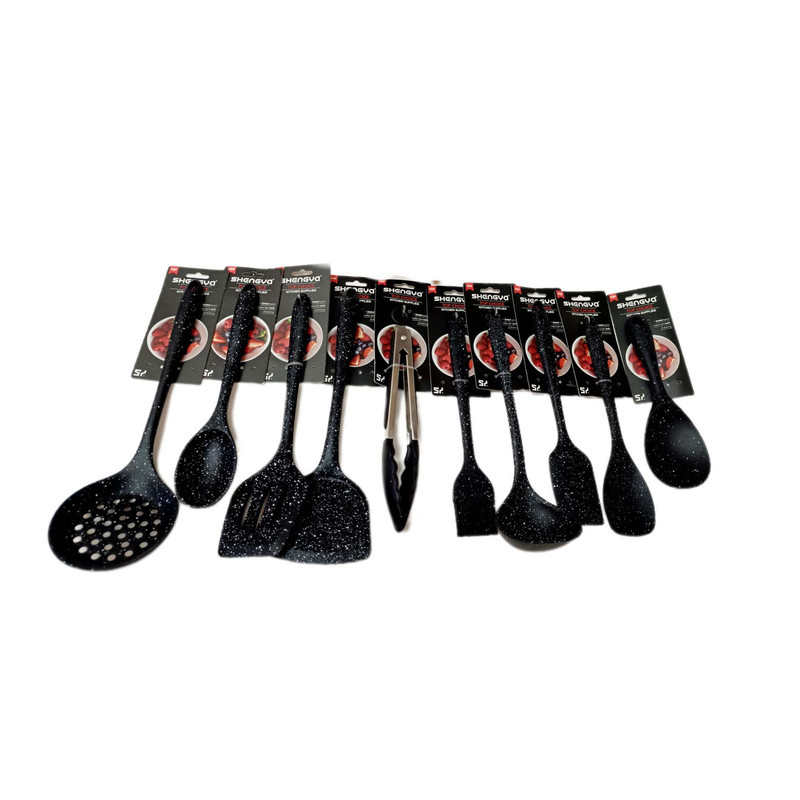 سرویس کفگیر و ملاقه 10پارچه شنگیا مدل سیلیکونی کد NEW 10-1