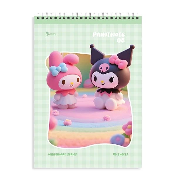 دفتر نقاشی 40 برگ مدل کرومی پشت وایت برد کد 08 پالت